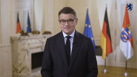 Ministerpräsident Rhein bei seiner Neujahrsansprache