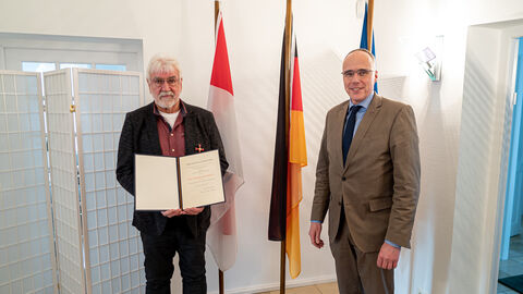 Innenminister Peter Beuth und Klaus Jürgen Tolksdorf