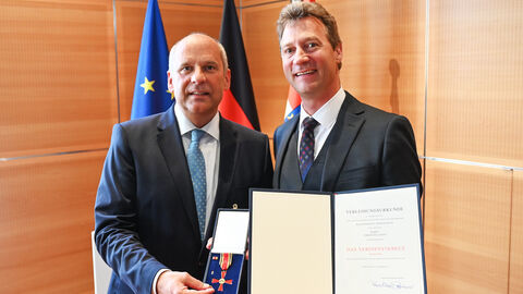 Roman Poseck mit Tobias Dillmann